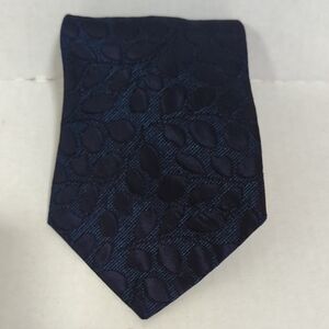 Audrey Buckner Men's Navy Blue Textured European Silk 57" Tie Made in the USA